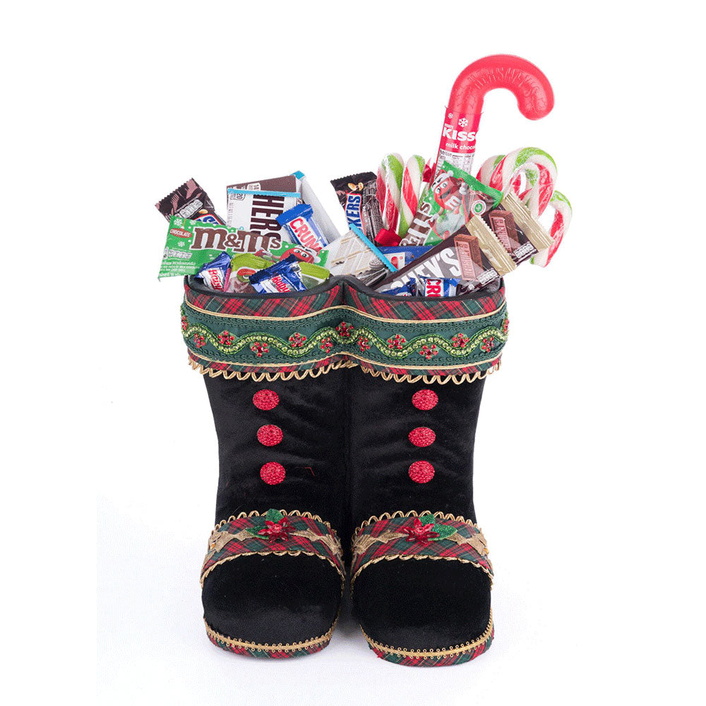 Holiday Magic Tabletop Boots - Black by Katherine's Collection image 1