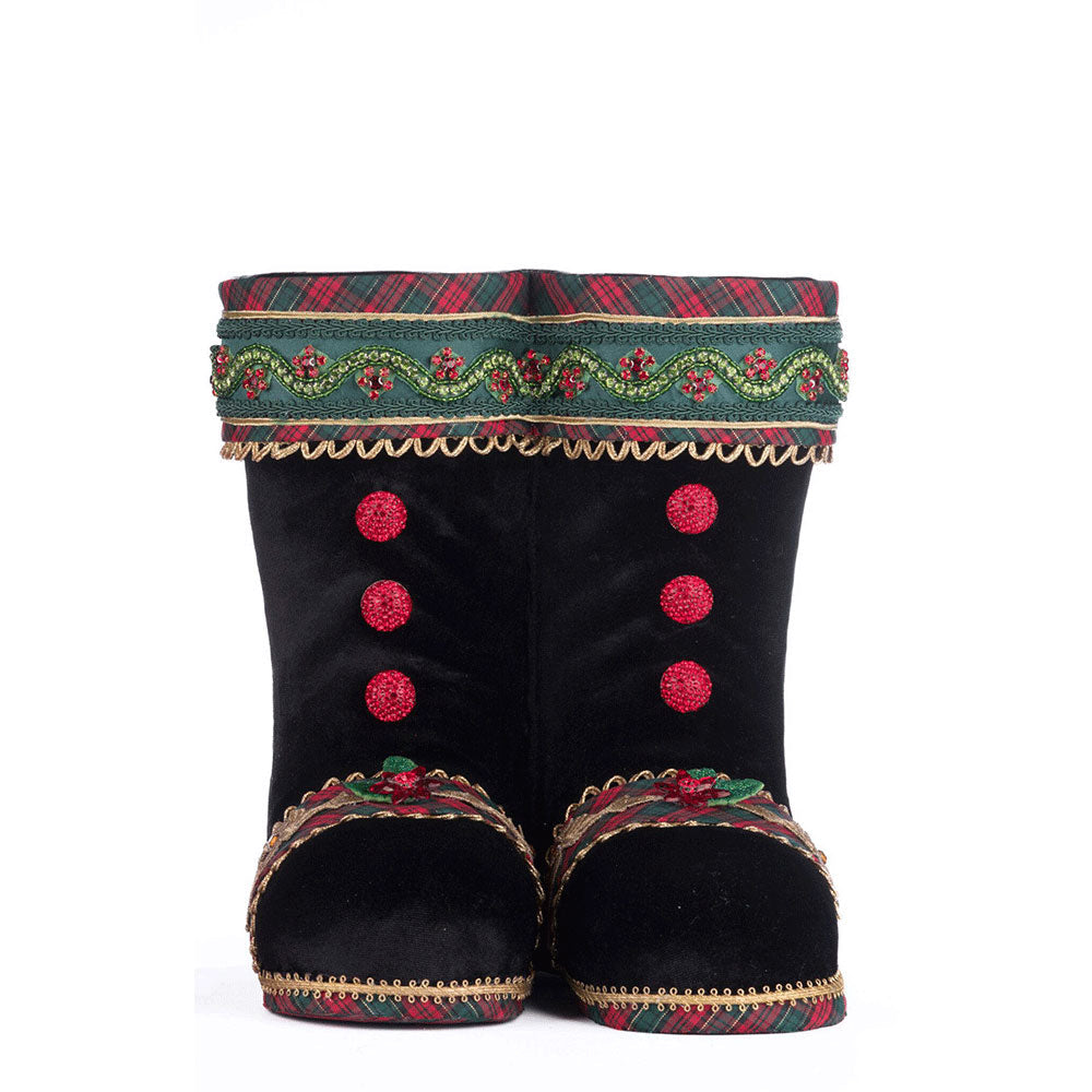 Holiday Magic Tabletop Boots - Black by Katherine's Collection image