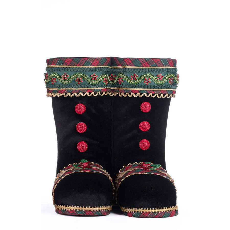 Holiday Magic Tabletop Boots - Black by Katherine's Collection image