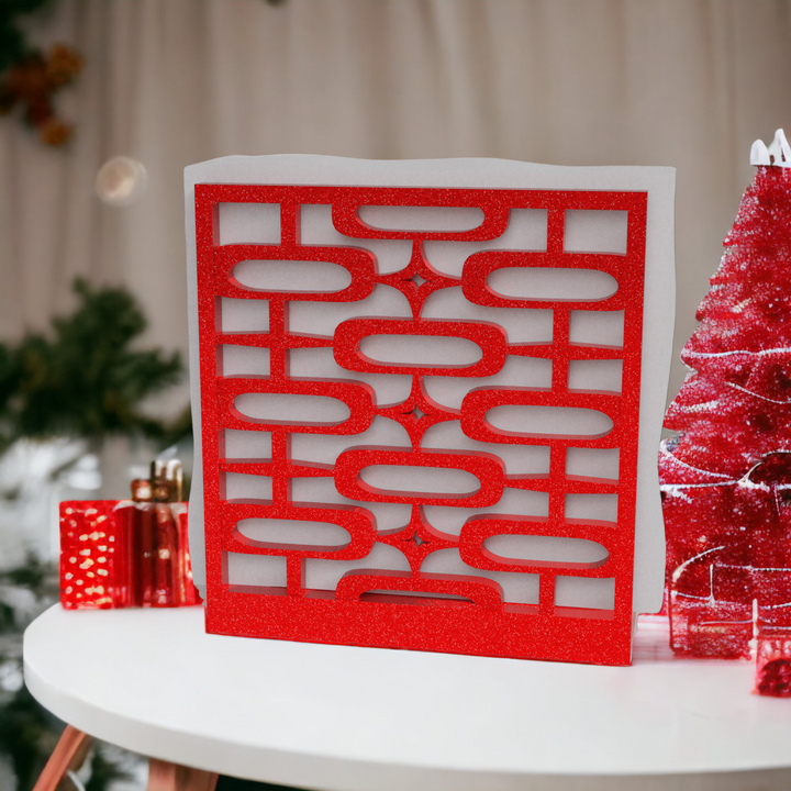 Retro Christmas Atomic Ovals Napkin Holder