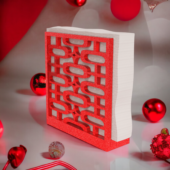 Retro Christmas Atomic Ovals Napkin Holder