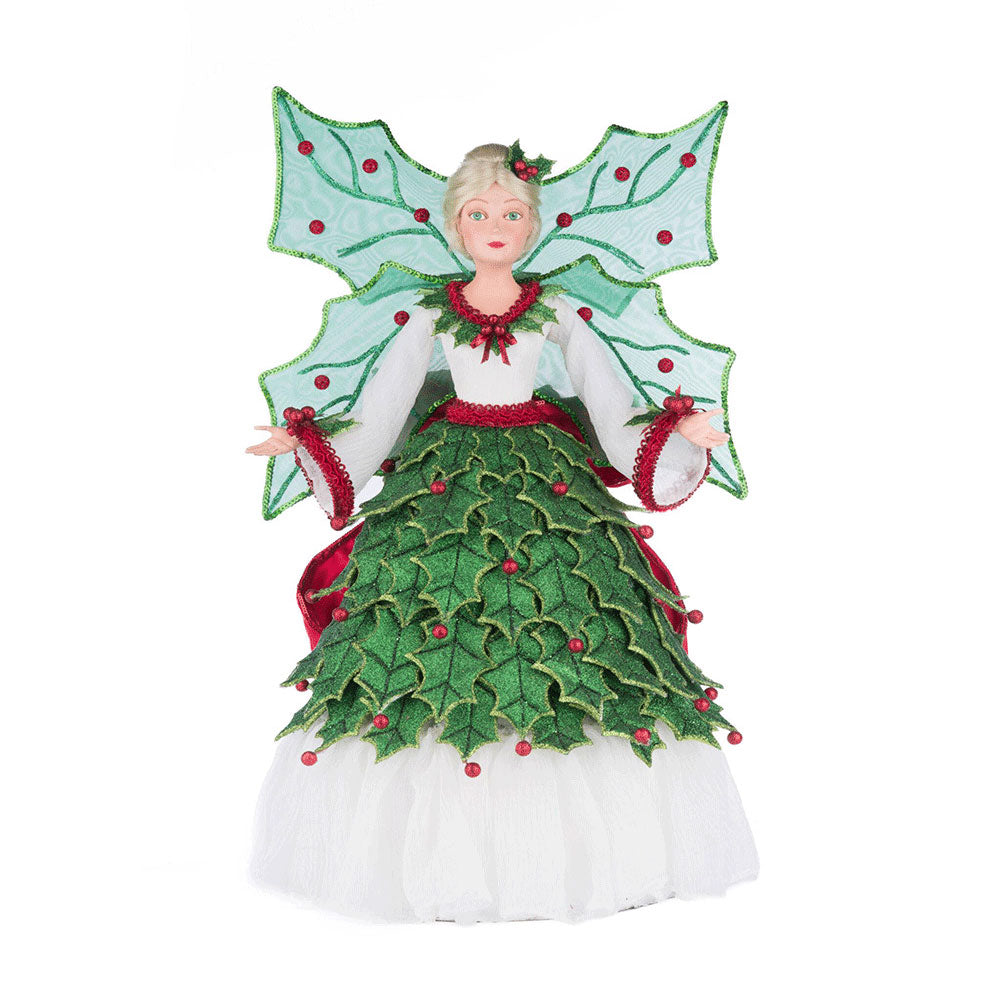 Holly Berry Fairy Tree Topper by Katherine's Collection image