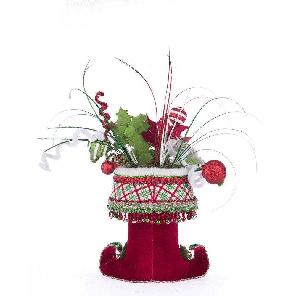 Holly Woods Elf Boots Tabletop Container by Katherine's Collection image 2