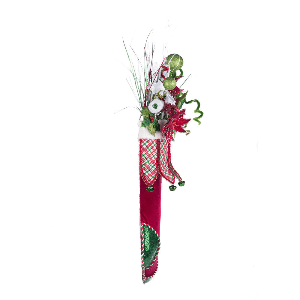 Holly Woods Stocking With Floral Wall Piece by Katherine's Collection image 1