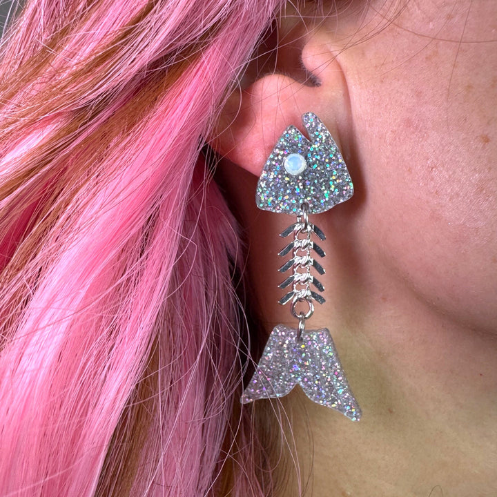 Gill-ty Pleasure Fish Bone Earrings