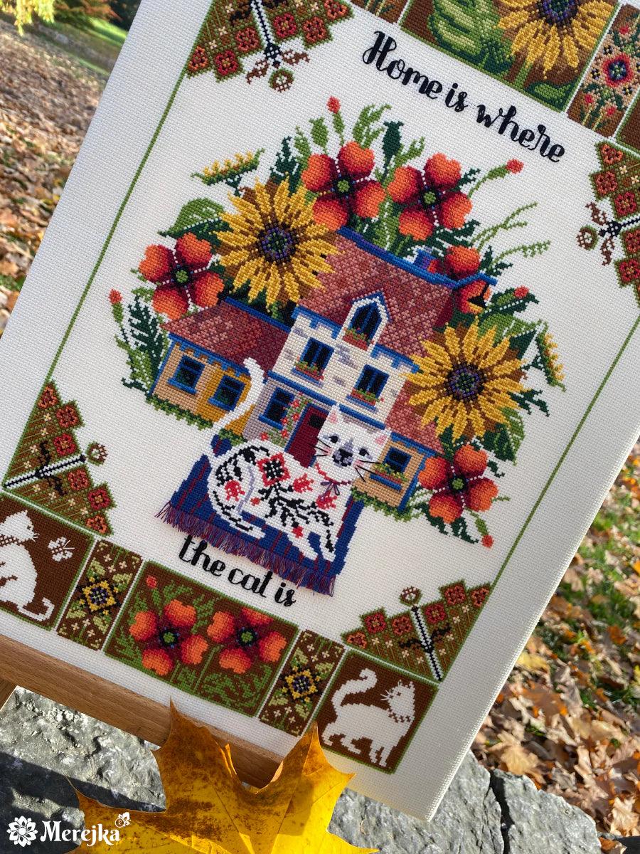 Home is where the cat is K-220 Counted Cross-Stitch Kit