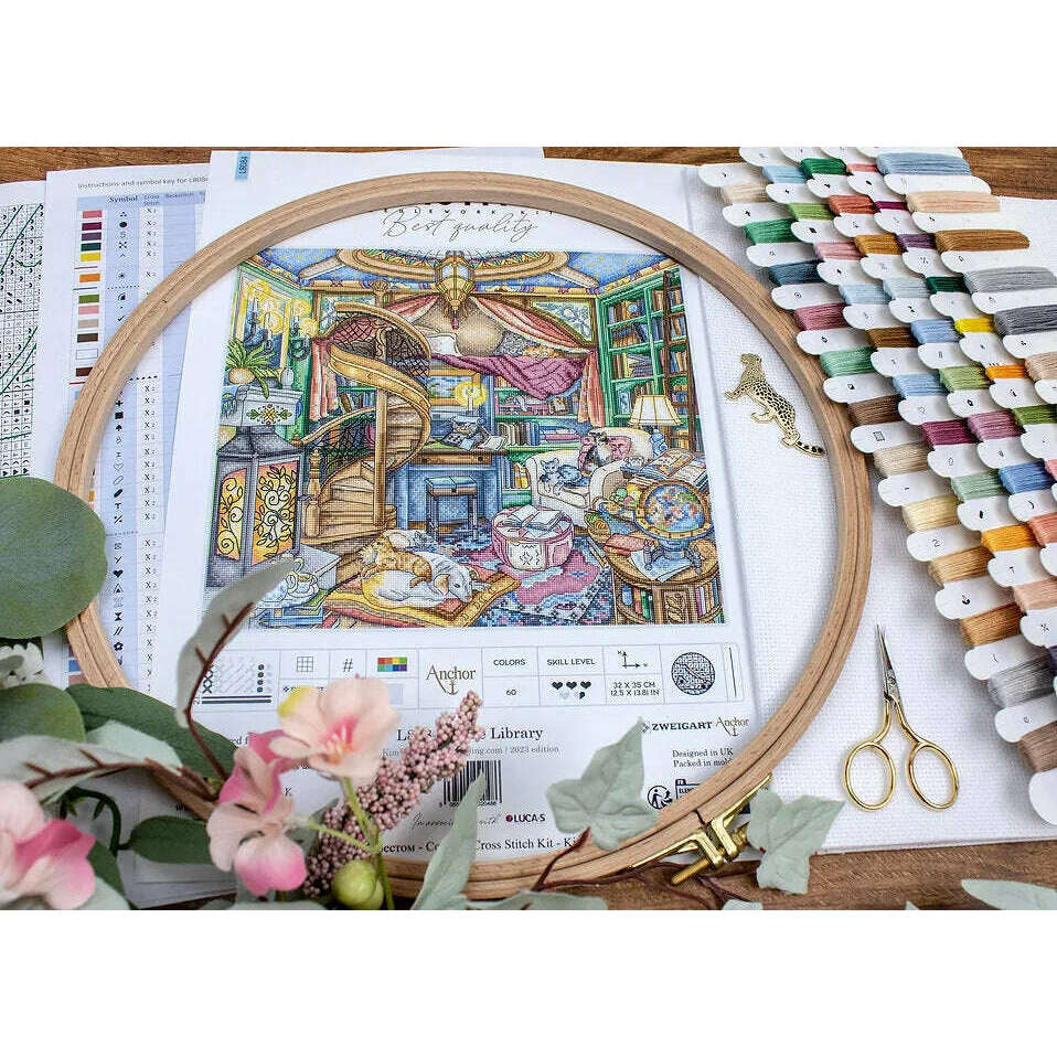 Home Library L8084 Counted Cross Stitch Kit