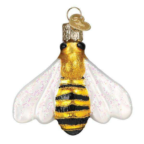 Old World Christmas Honey Bee Blown Glass Ornament