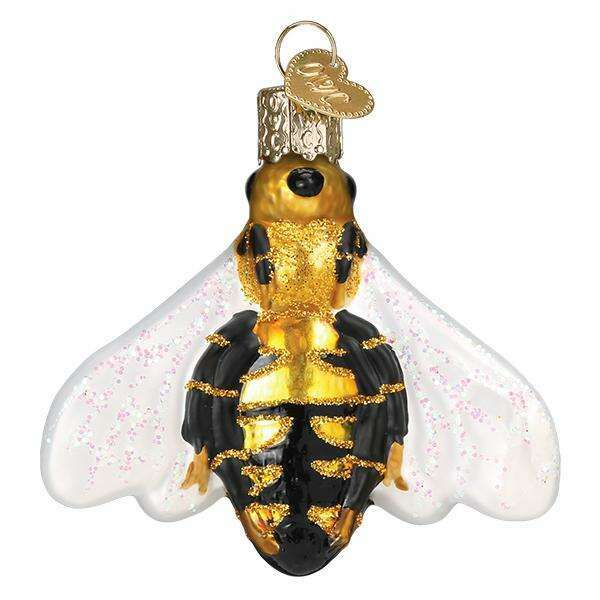 Old World Christmas Honey Bee Blown Glass Ornament