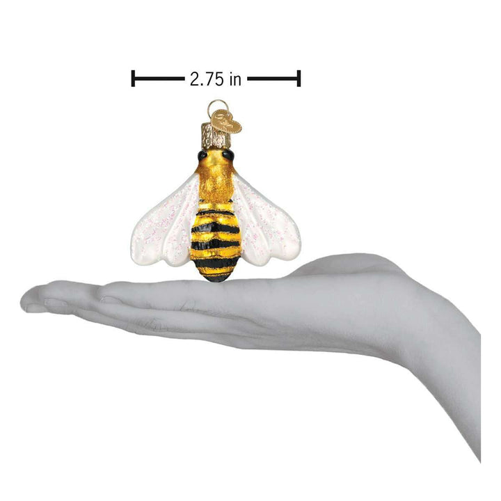 Old World Christmas Honey Bee Blown Glass Ornament