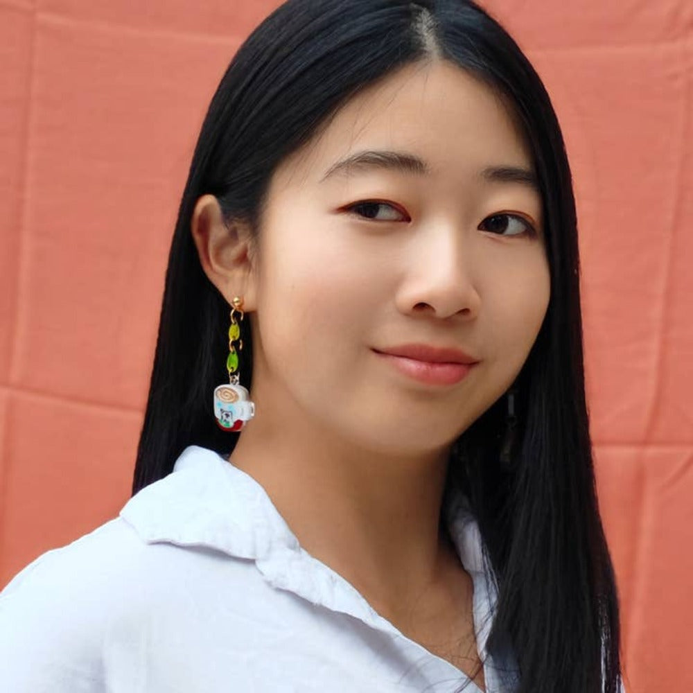 Hong Kong Cafe Breakfast Mismatch Earrings 1