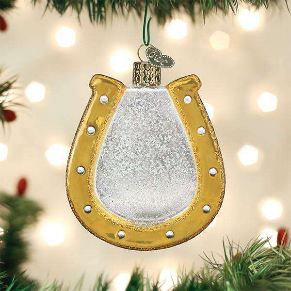 Old World Christmas Horseshoe Blown Glass Ornament