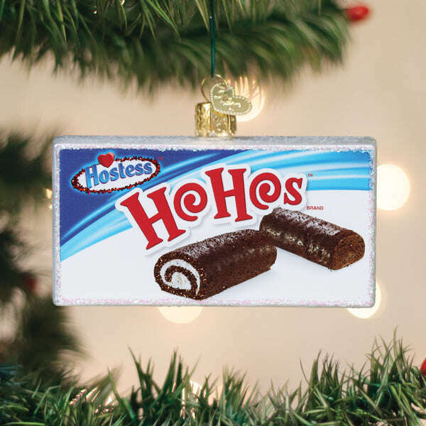 Old World Christmas Hostess HoHos Box Blown Glass Ornament