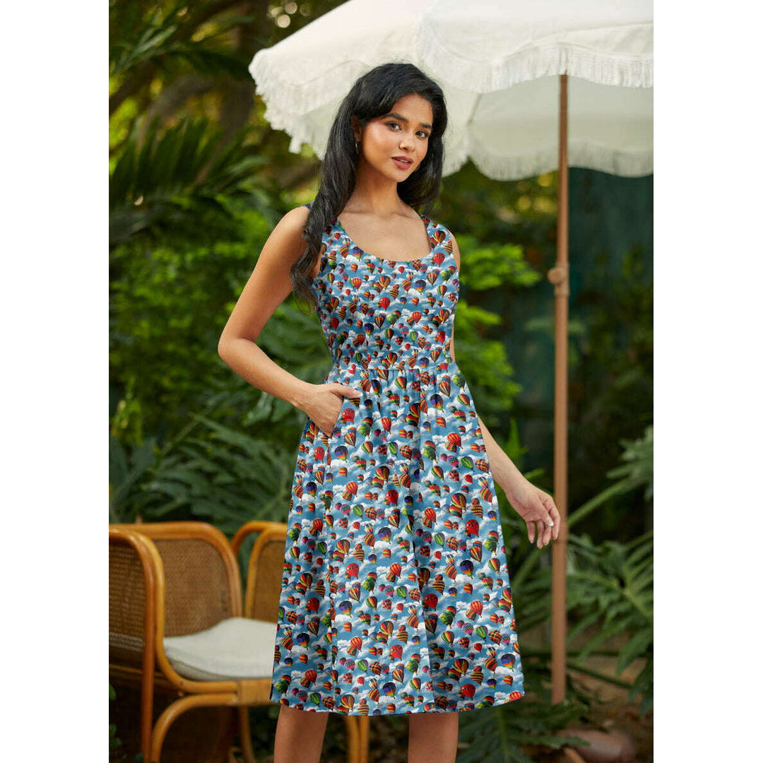 Hot Air Balloons Fit & Flare Dress