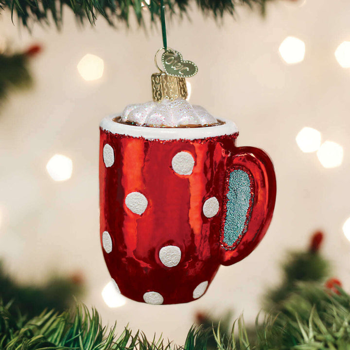 Old World Christmas Hot Cocoa Blown Glass Ornament