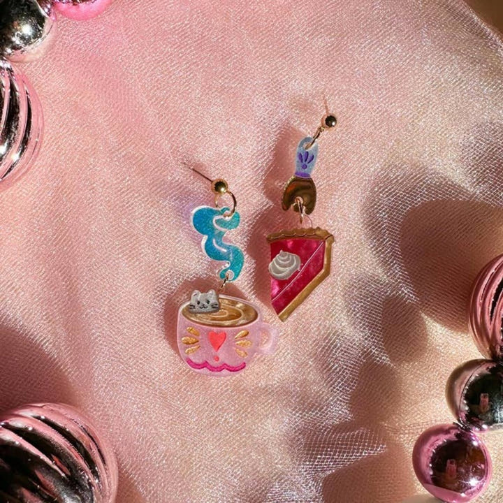 Hot Cocoa & Pie Earrings 