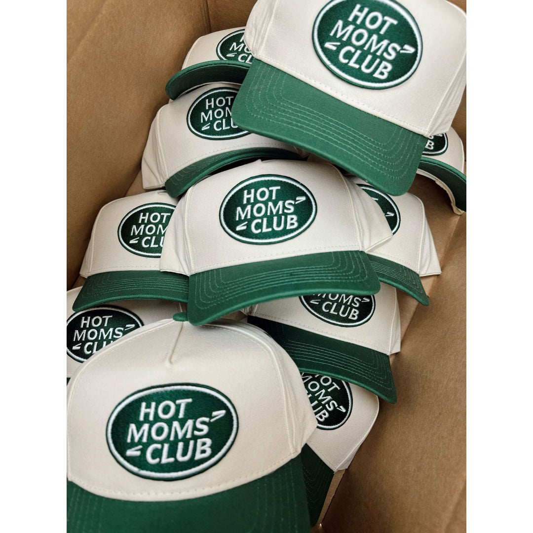 Hot Moms Club - Green Vintage Trucker Hat
