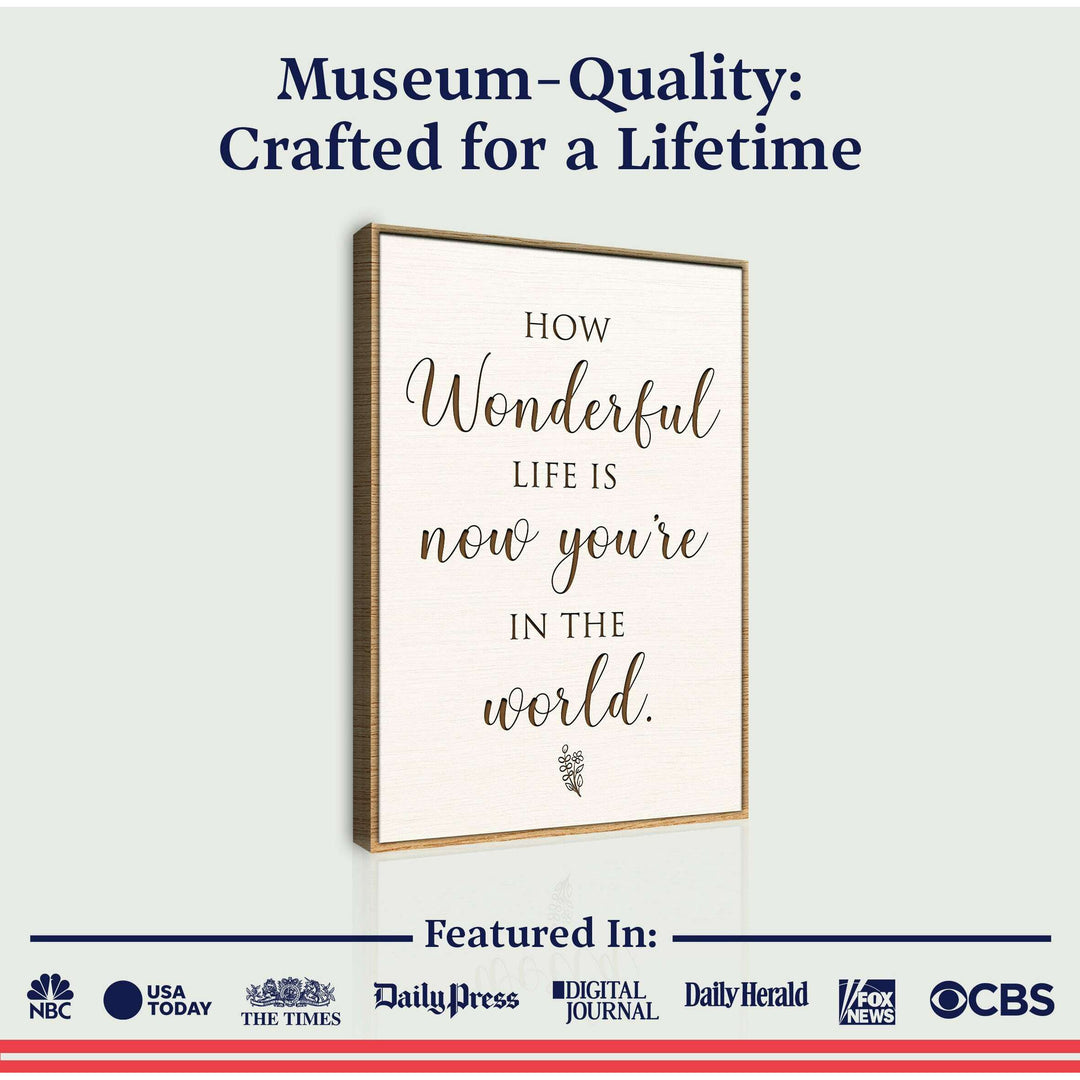 How Wonderful Life Is Nursery Sign II