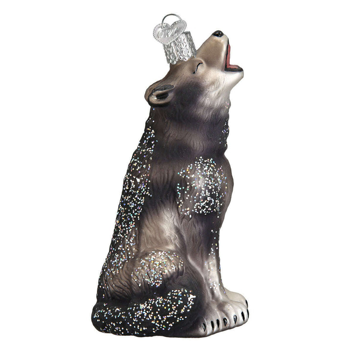 Old World Christmas Howling Wolf Blown Glass Ornament