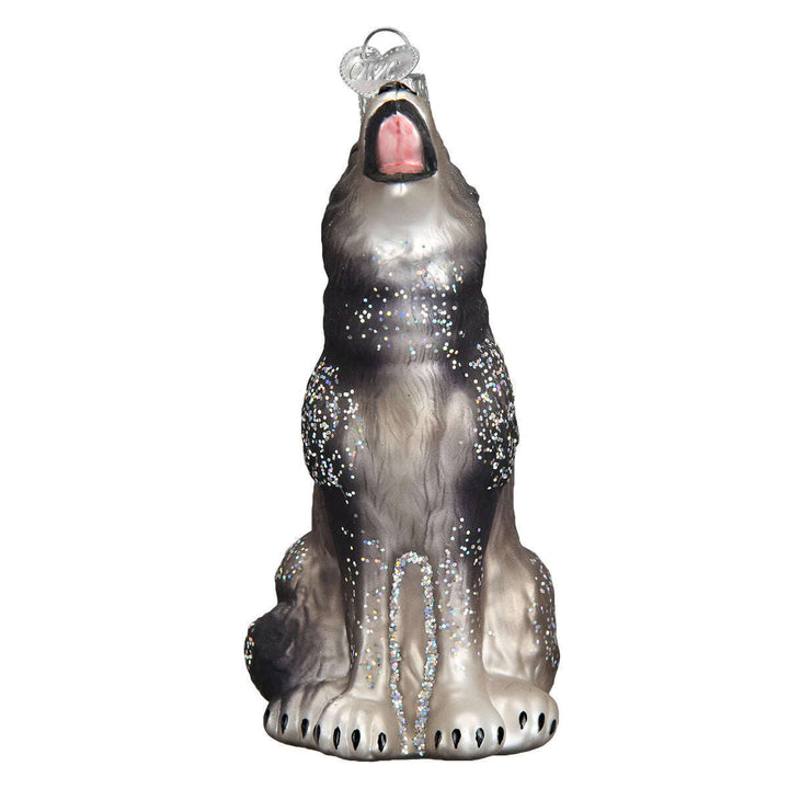 Old World Christmas Howling Wolf Blown Glass Ornament