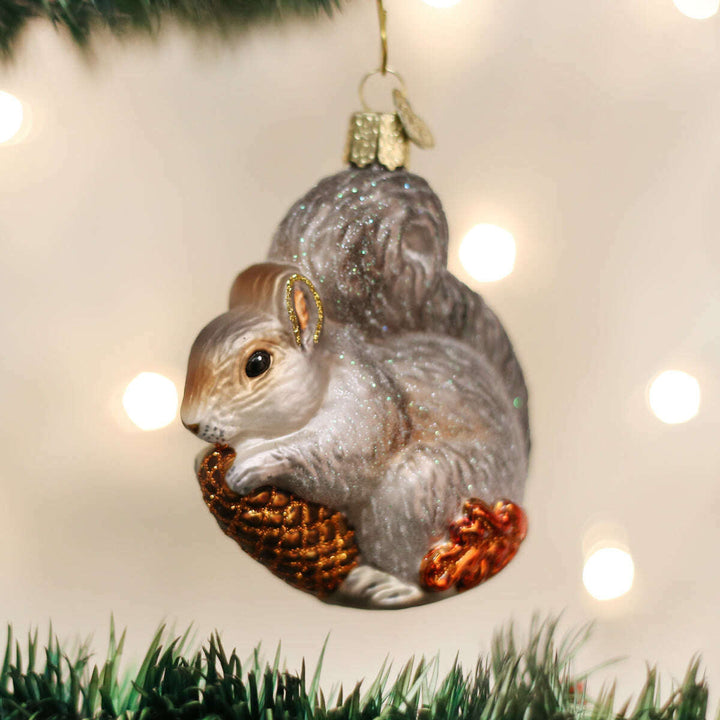 Old World Christmas Hungry Squirrel Blown Glass Ornament