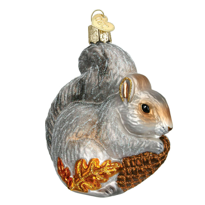 Old World Christmas Hungry Squirrel Blown Glass Ornament