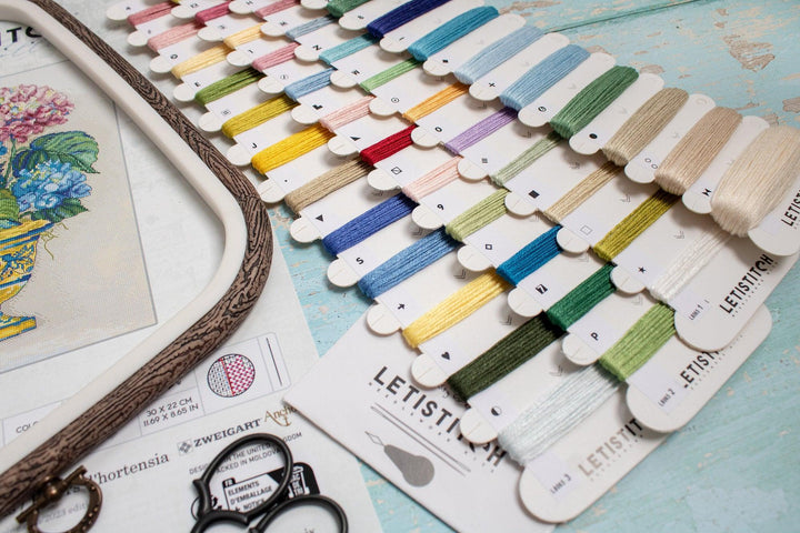 Hydrangea Blooms L8065 Counted Cross Stitch Kit