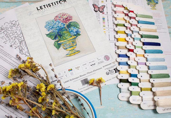 Hydrangea Blooms L8065 Counted Cross Stitch Kit