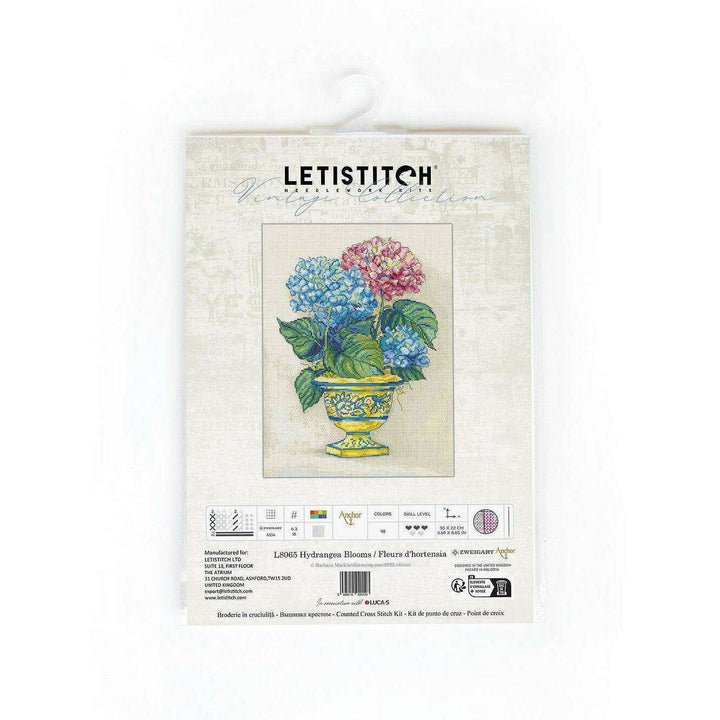 Hydrangea Blooms L8065 Counted Cross Stitch Kit