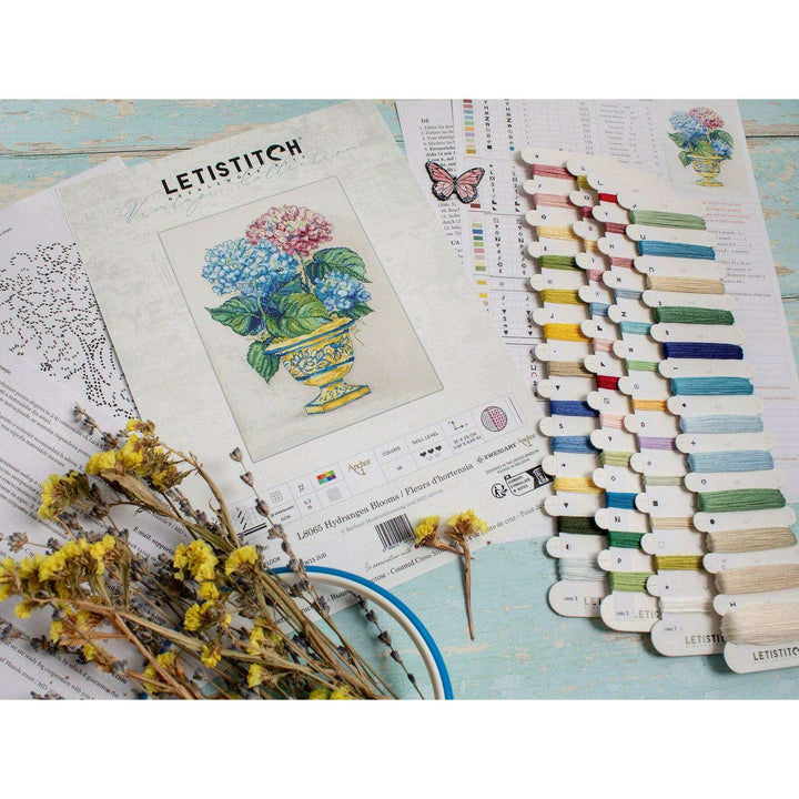 Hydrangea Blooms L8065 Counted Cross Stitch Kit