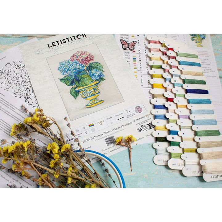 Hydrangea Blooms L8065 Counted Cross Stitch Kit