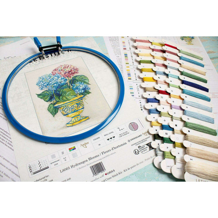 Hydrangea Blooms L8065 Counted Cross Stitch Kit
