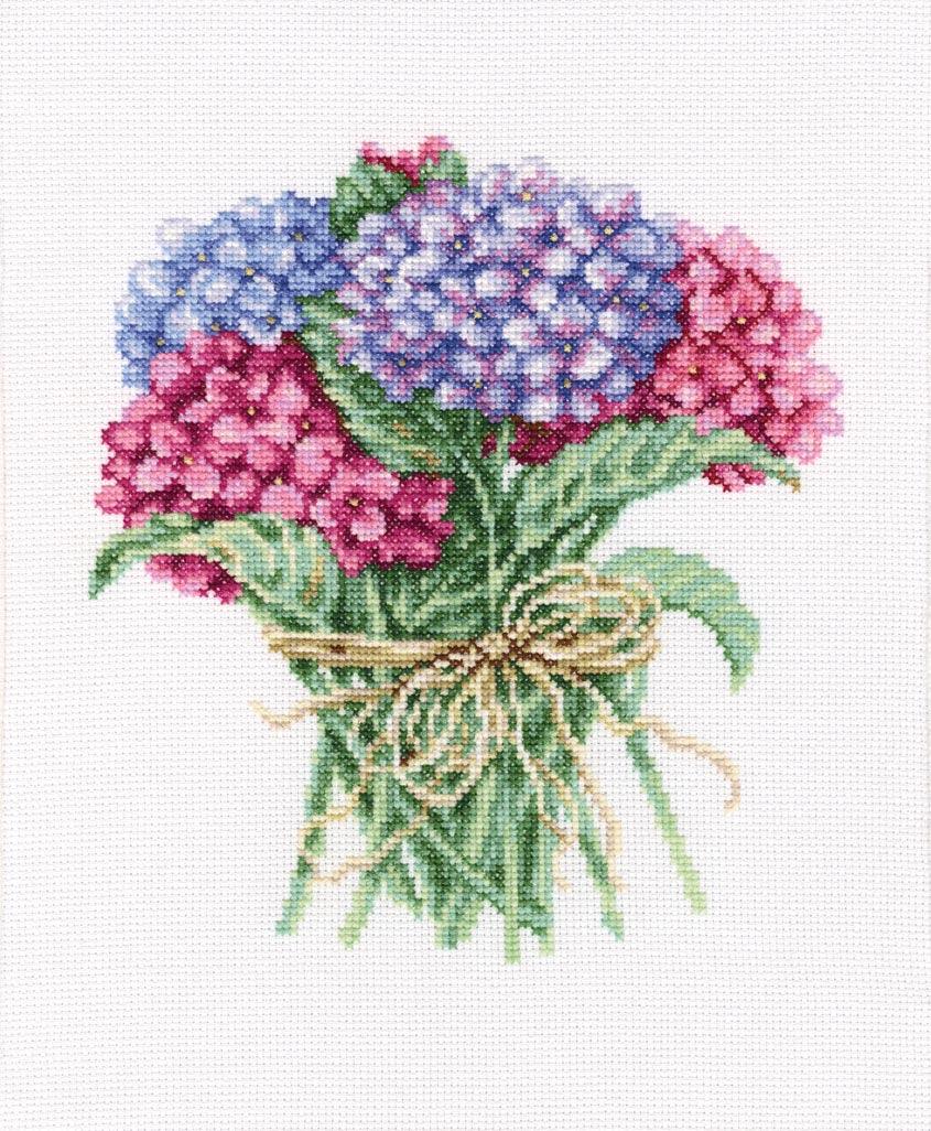 Hydrangea bouquet M564 Counted Cross Stitch Kit