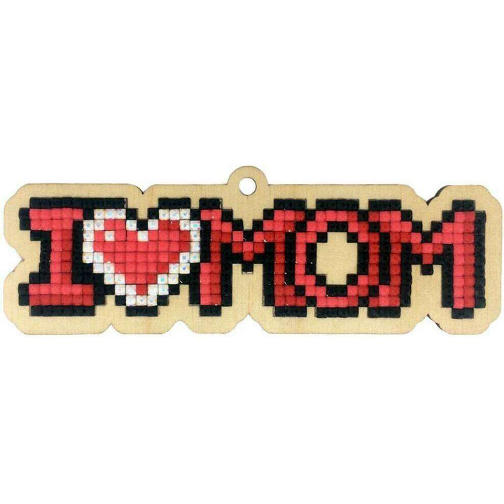 I Love Mom WWP319 Diamond Painting on Plywood Kit