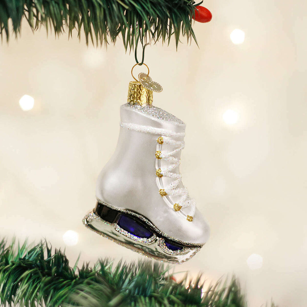 Old World Christmas Ice Skate Blown Glass Ornament