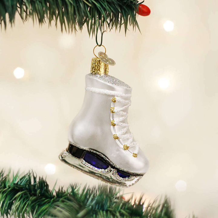 Old World Christmas Ice Skate Blown Glass Ornament
