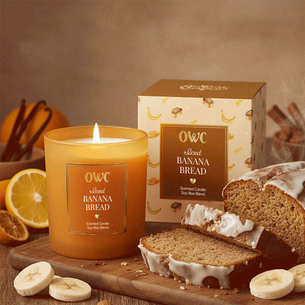 Old World Christmas Iced Banana Bread Candle