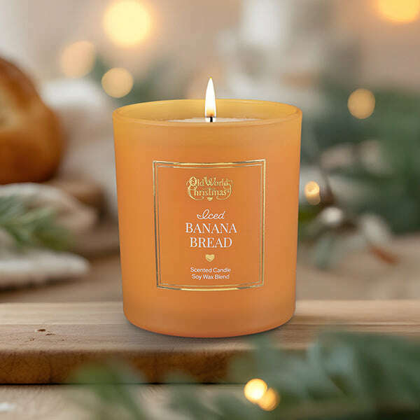 Old World Christmas Iced Banana Bread Candle
