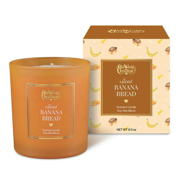 Old World Christmas Iced Banana Bread Candle
