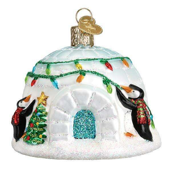 Old World Christmas Igloo Blown Glass Ornament