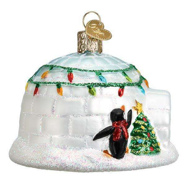Old World Christmas Igloo Blown Glass Ornament