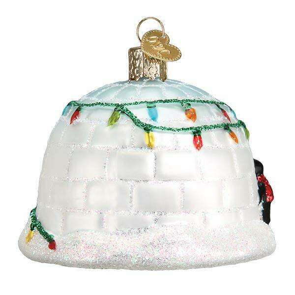 Old World Christmas Igloo Blown Glass Ornament