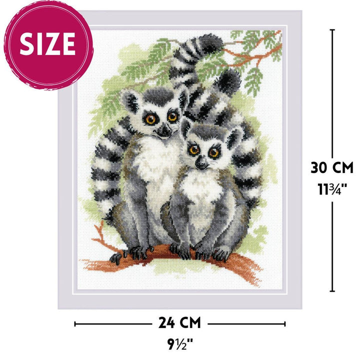 Lemurs R2196 Counted Cross Stitch Kit