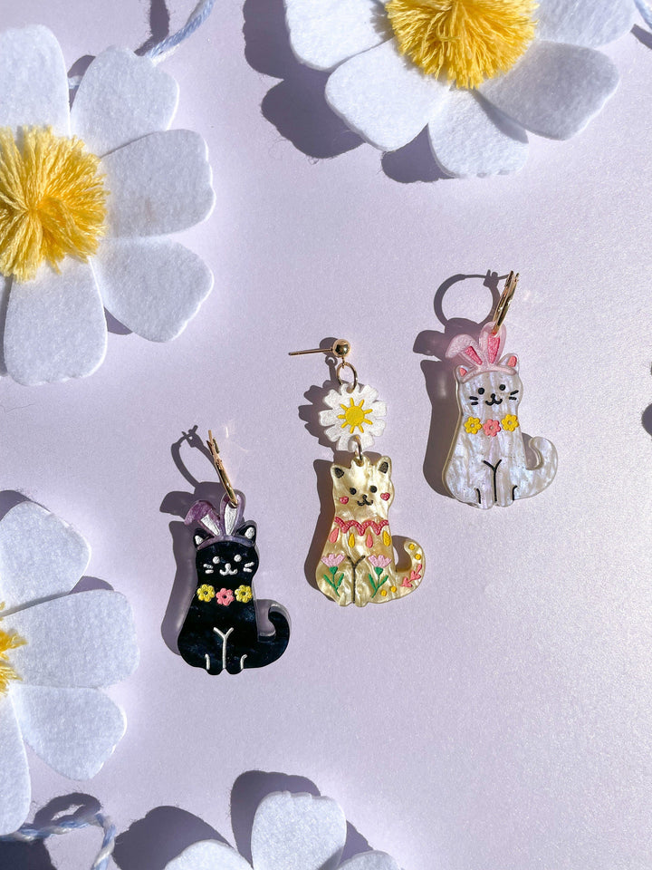 Spring Cat Friends Earrings