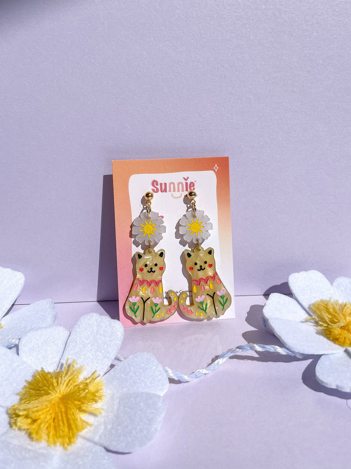 Spring Cat Friends Earrings
