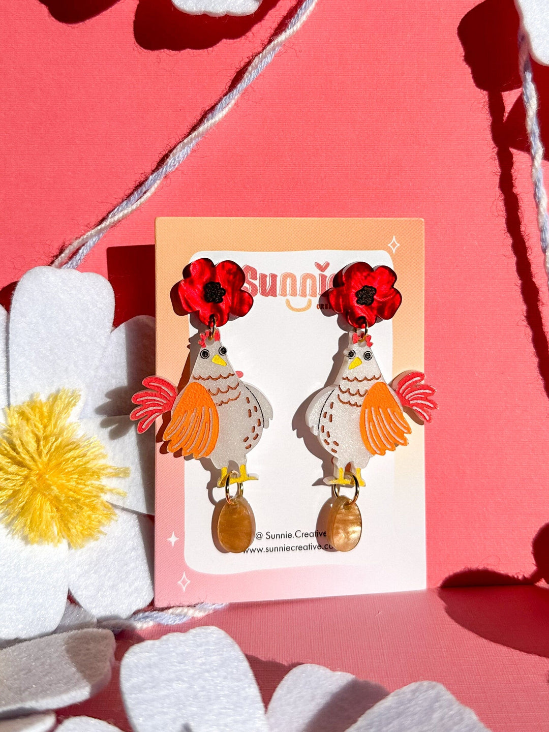 Nugget the Chicken Earrings