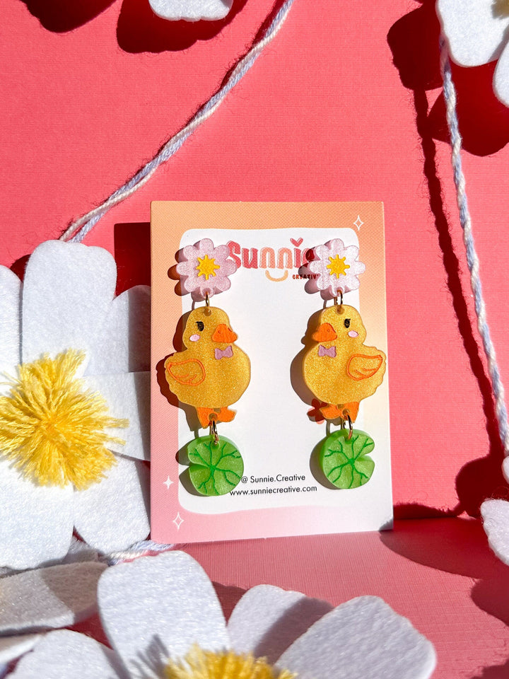 Buttercup Duck Earrings