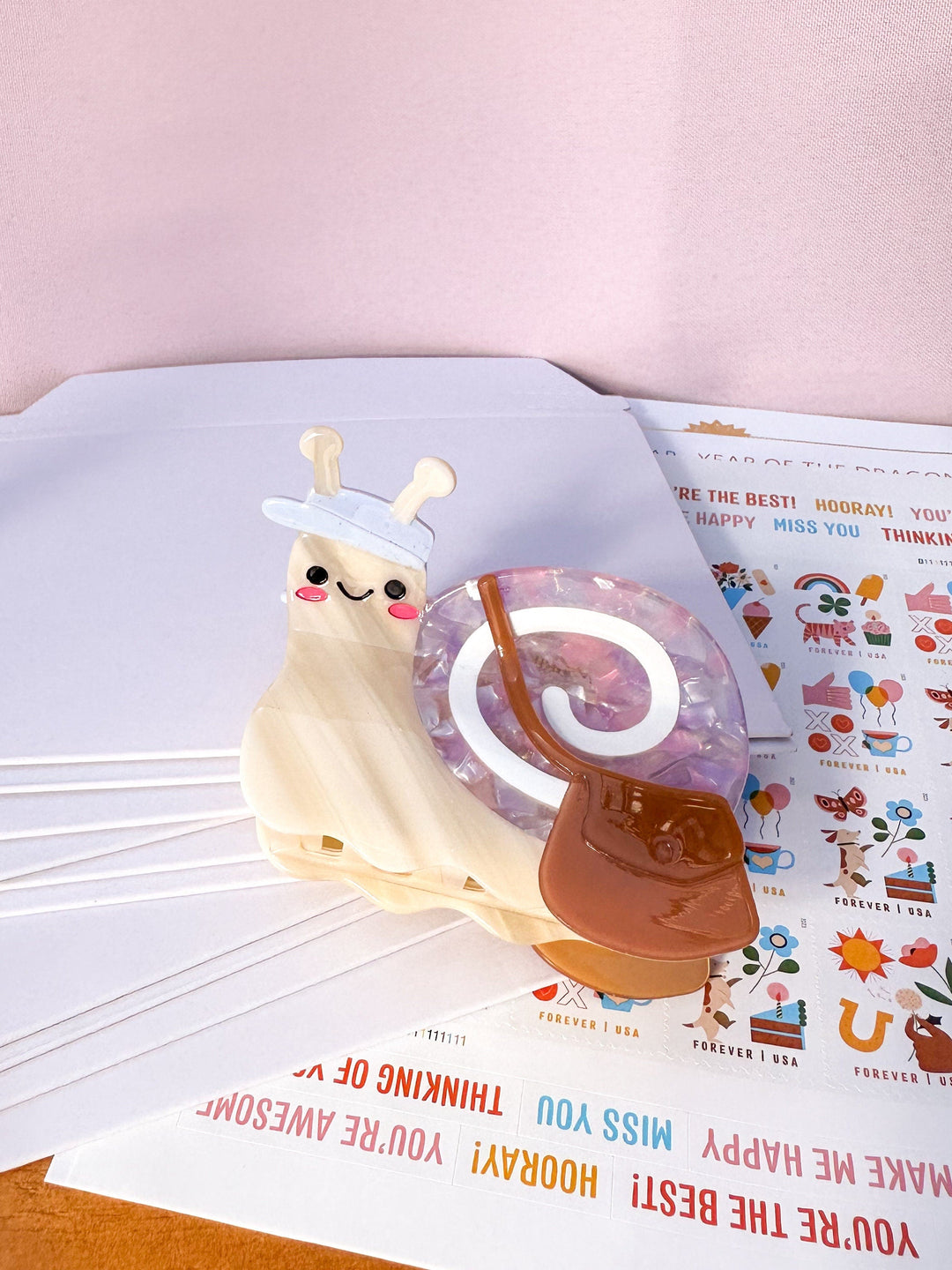 Snail Mail Hair Claw Clip