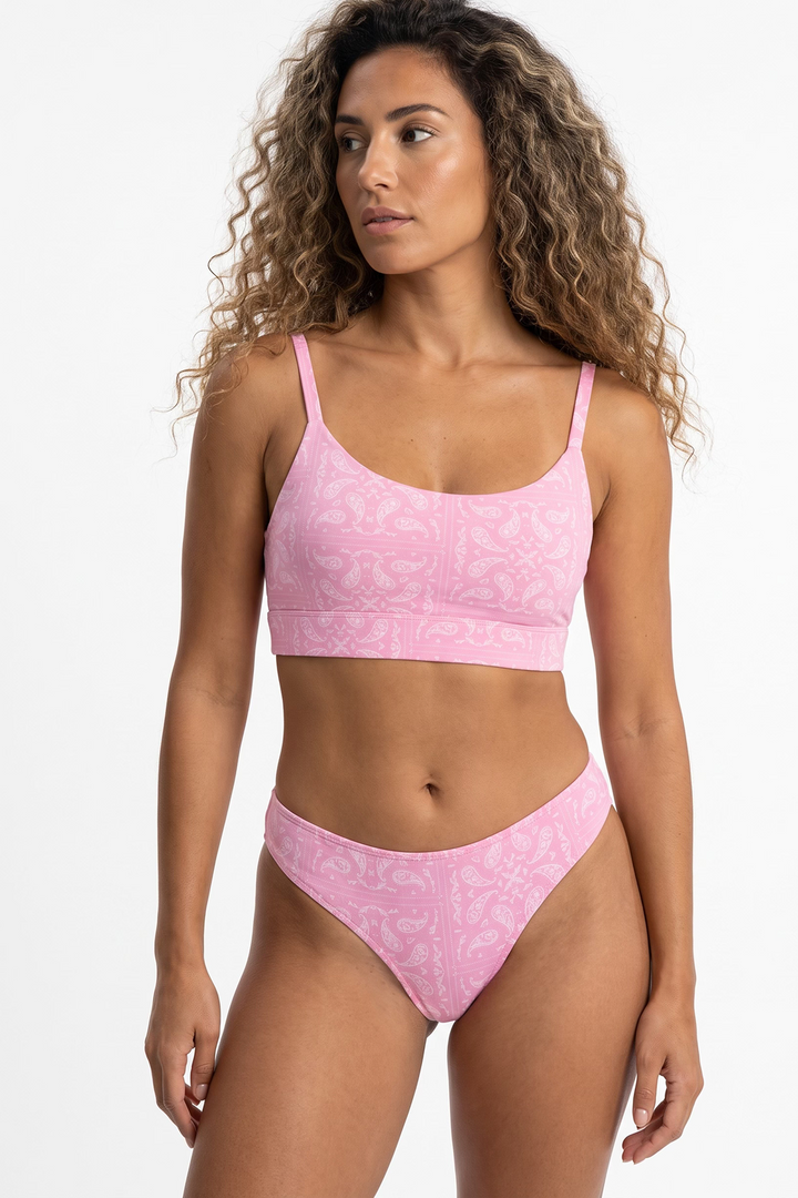 The Silk & Saddle | Pink Bandana Cheeky Underwear