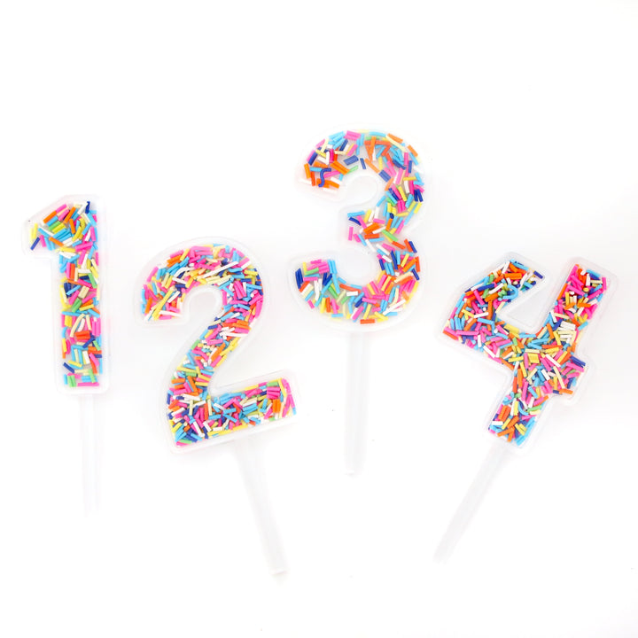 Sprinkle Number Acrylic cake toppers
